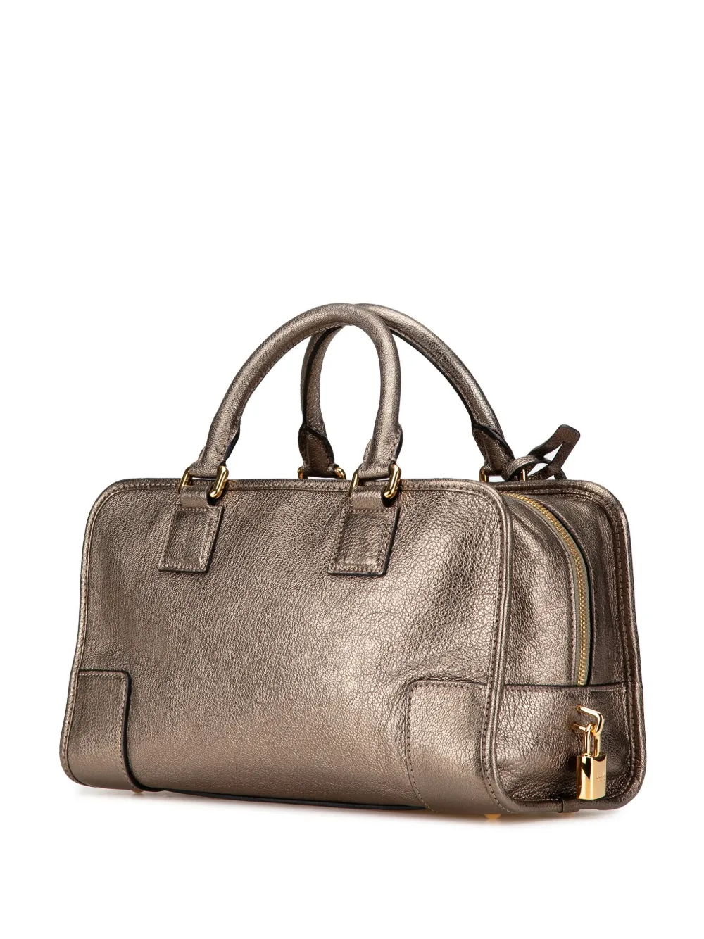 Loewe Pre-Owned 2011 Metallic Leather Amazona 28 handbag - BROWN