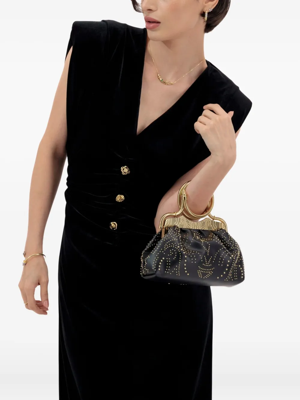 OKHTEIN Bangle studded tote bag - Zwart