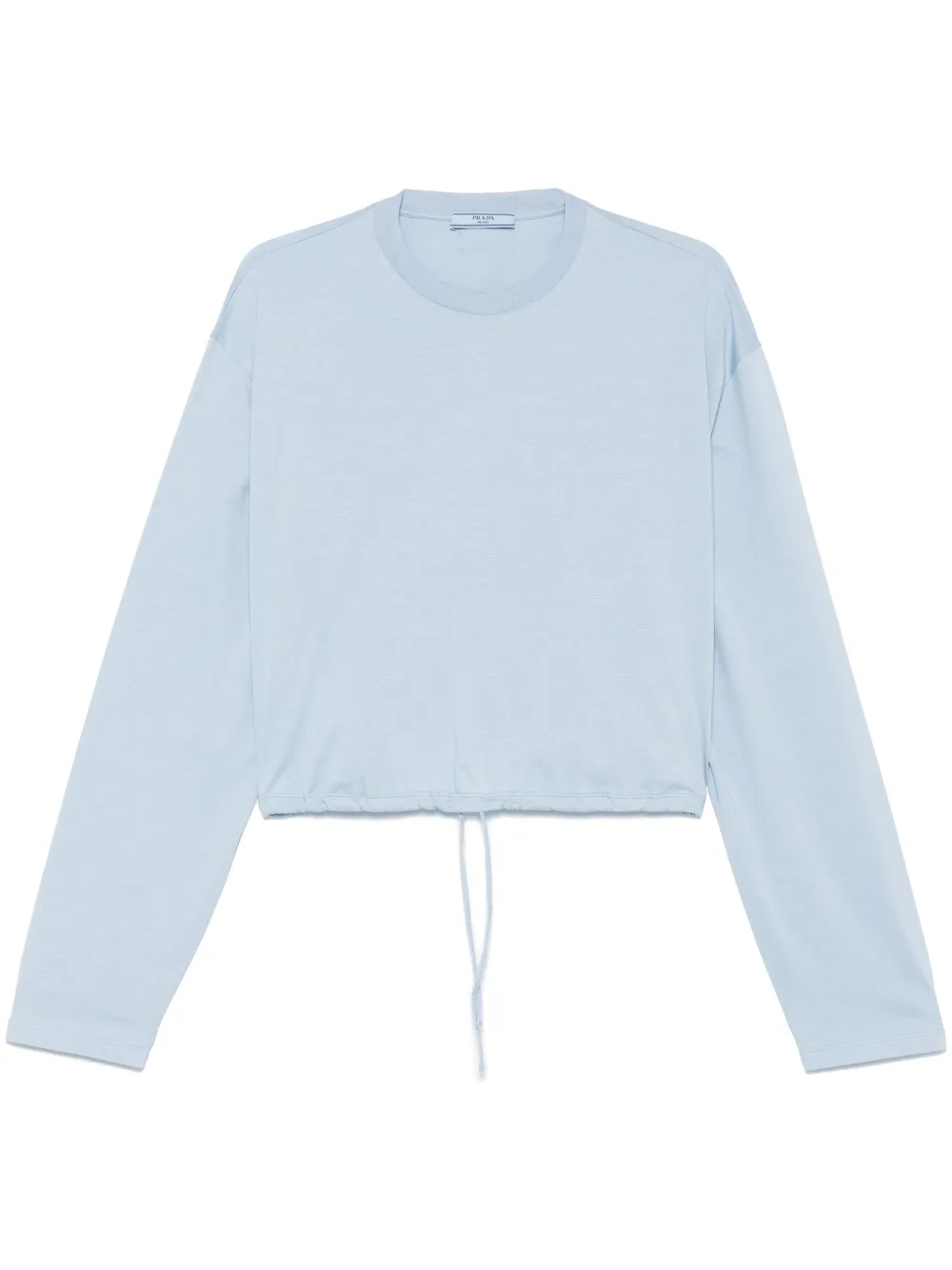 Prada T-shirt met trekkoord afwerking Blauw