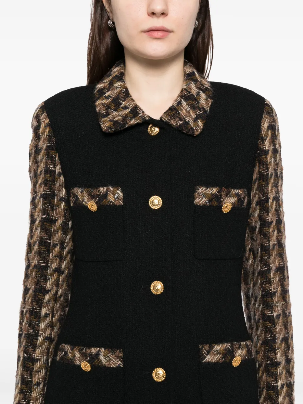 Pre-owned Chanel 1990-2000s Setup Suit Jacket Skirt In Brown