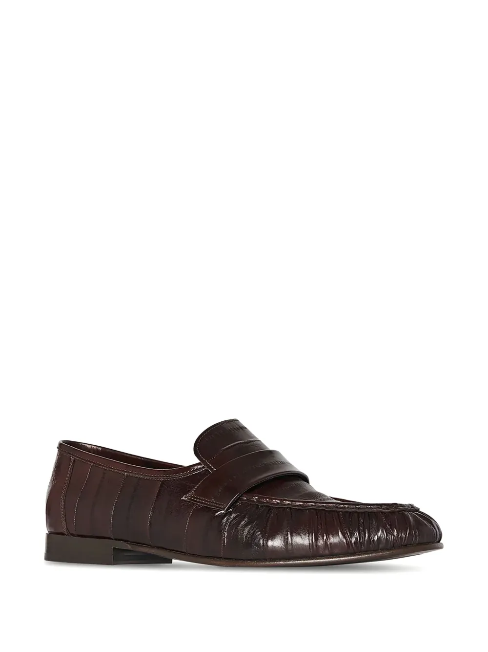The Row Soft leren loafers - Bruin