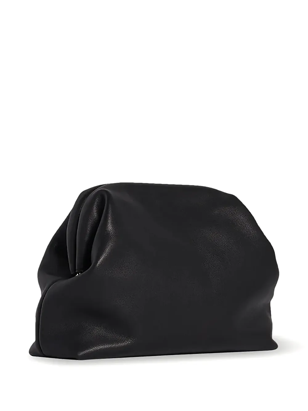 The Row Mira Clutch Bag In Saddle Leather In 黑色