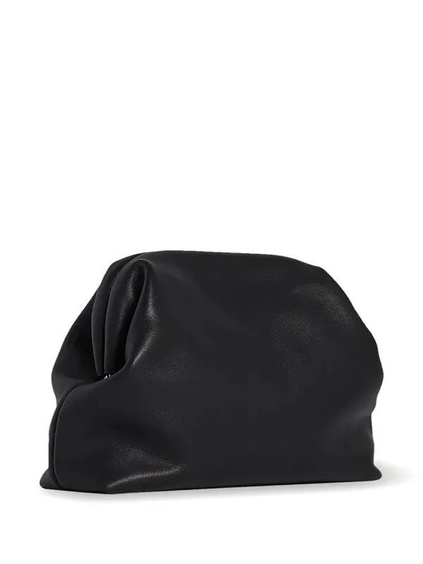 ハンドバッグ [The Row] Mira Clutch in Leather Mira Clutch Black in Leather – The Row
