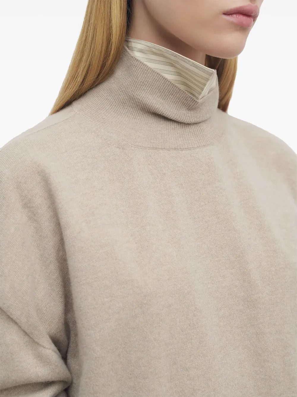 The Row Jabari gebreide top Beige