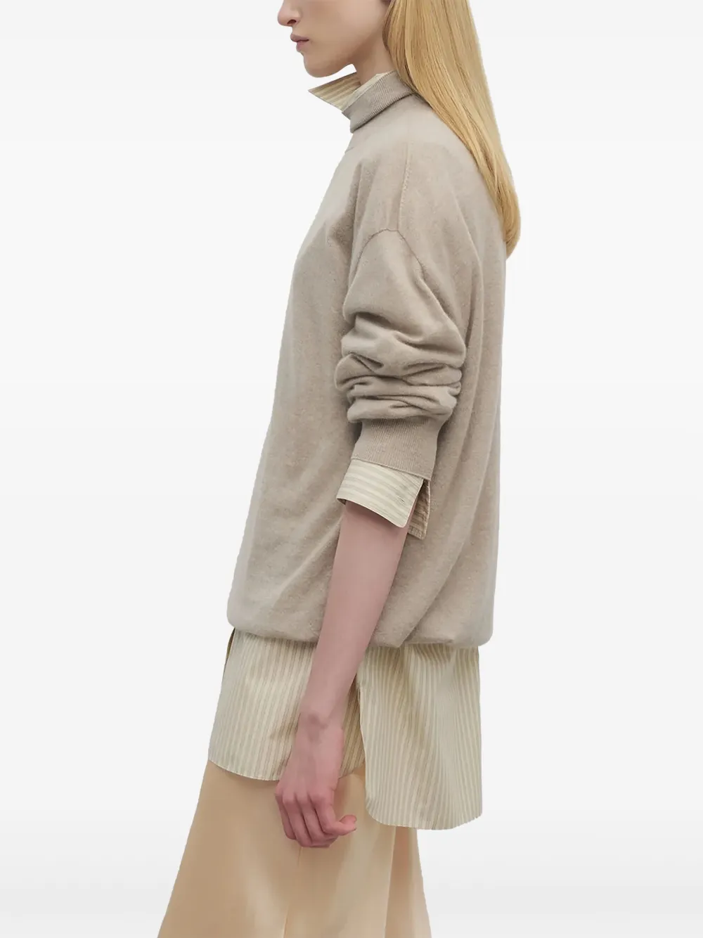The Row Jabari gebreide top Beige