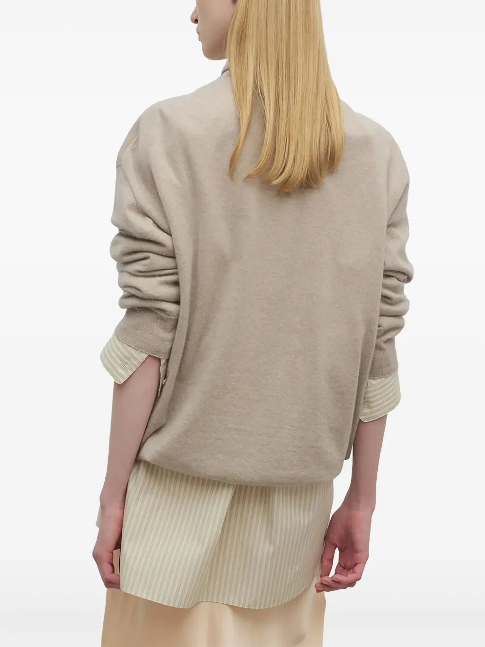 The Row Jabari gebreide top Beige