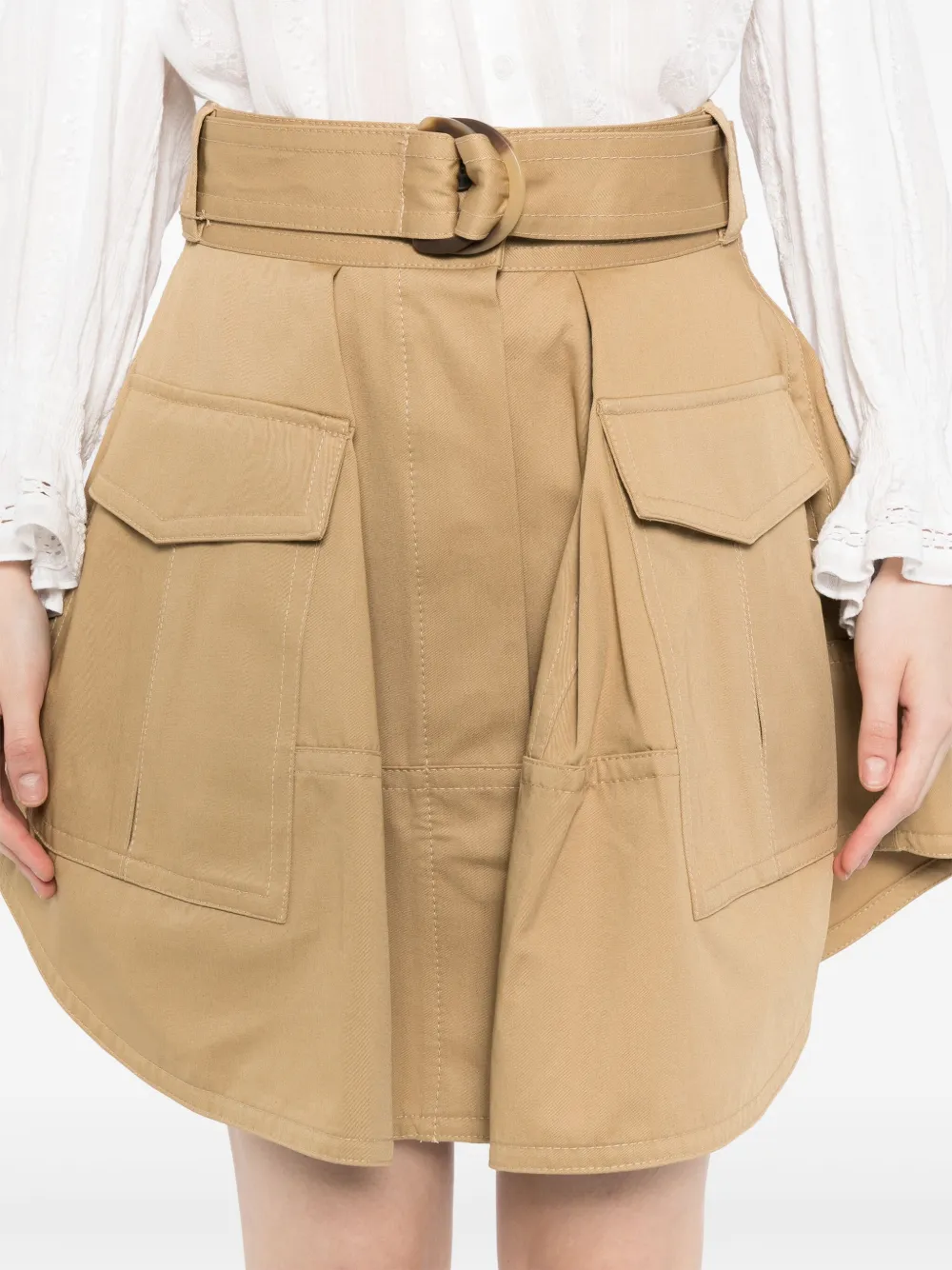 ZIMMERMANN Illuminate cargo mini-rok Beige