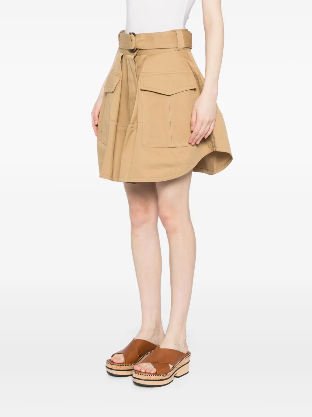 ZIMMERMANN Illuminate cargo mini-rok Beige