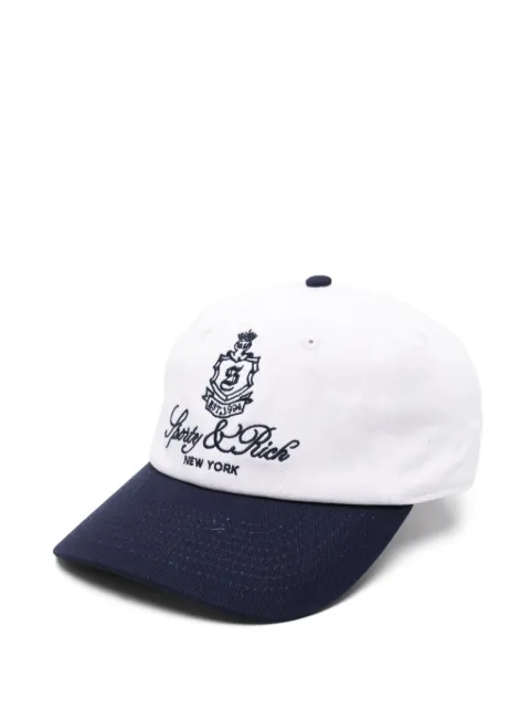 Sporty & Rich logo-embroidered cap
