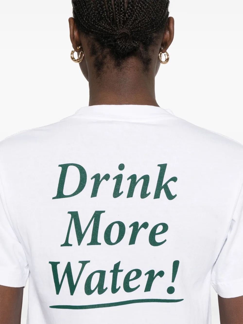 Sporty & Rich Drink More Water T-shirt Wit