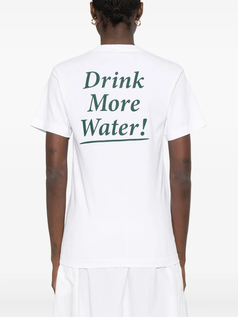 Sporty & Rich Drink More Water T-shirt Wit