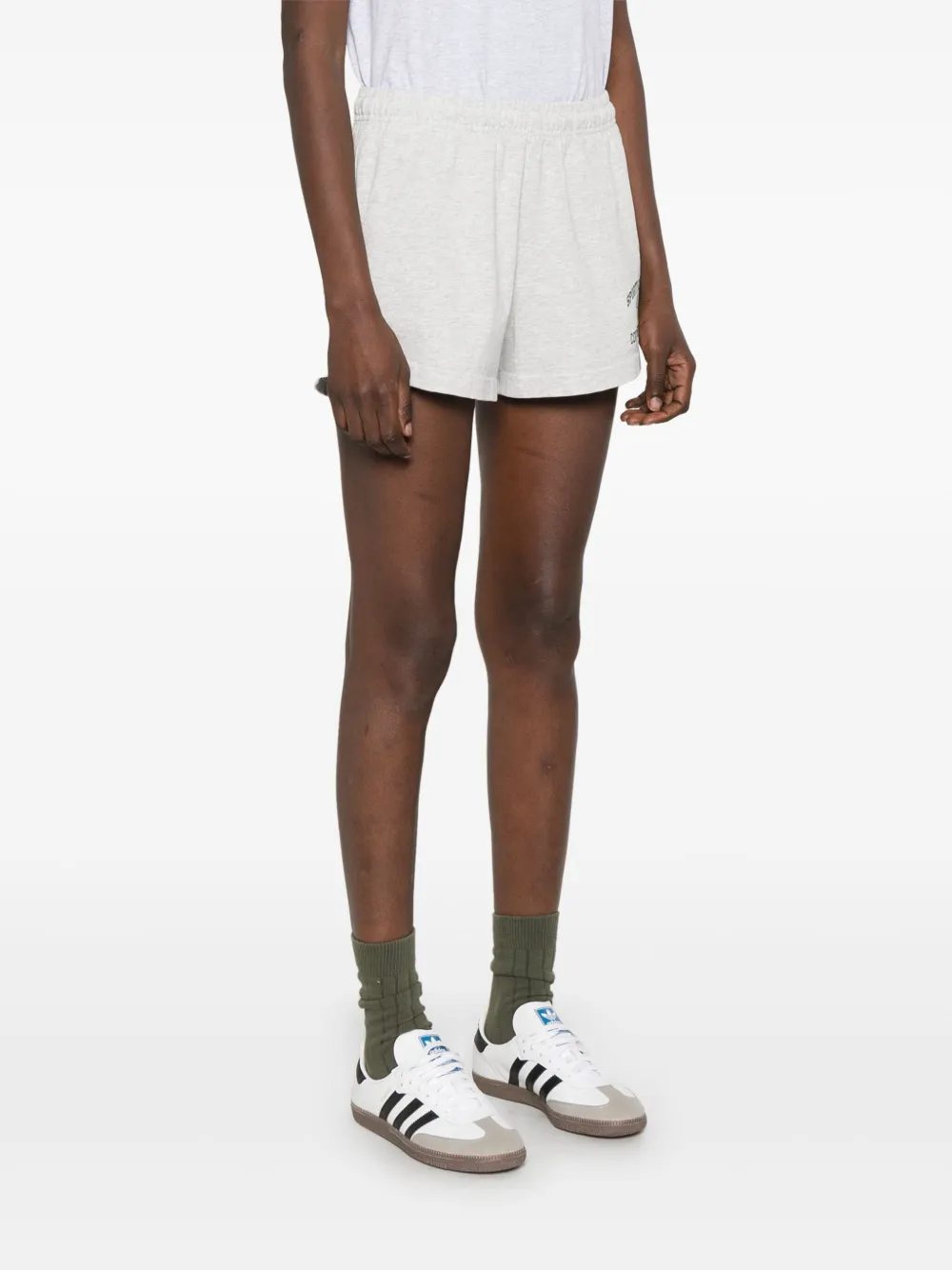 Sporty & Rich Varsity Crest shorts Grijs
