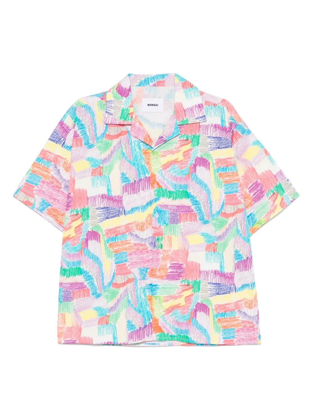 abstract-print shirt