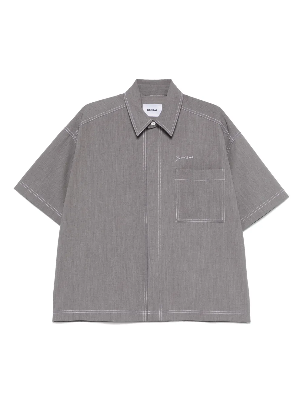 logo-embroidered shirt