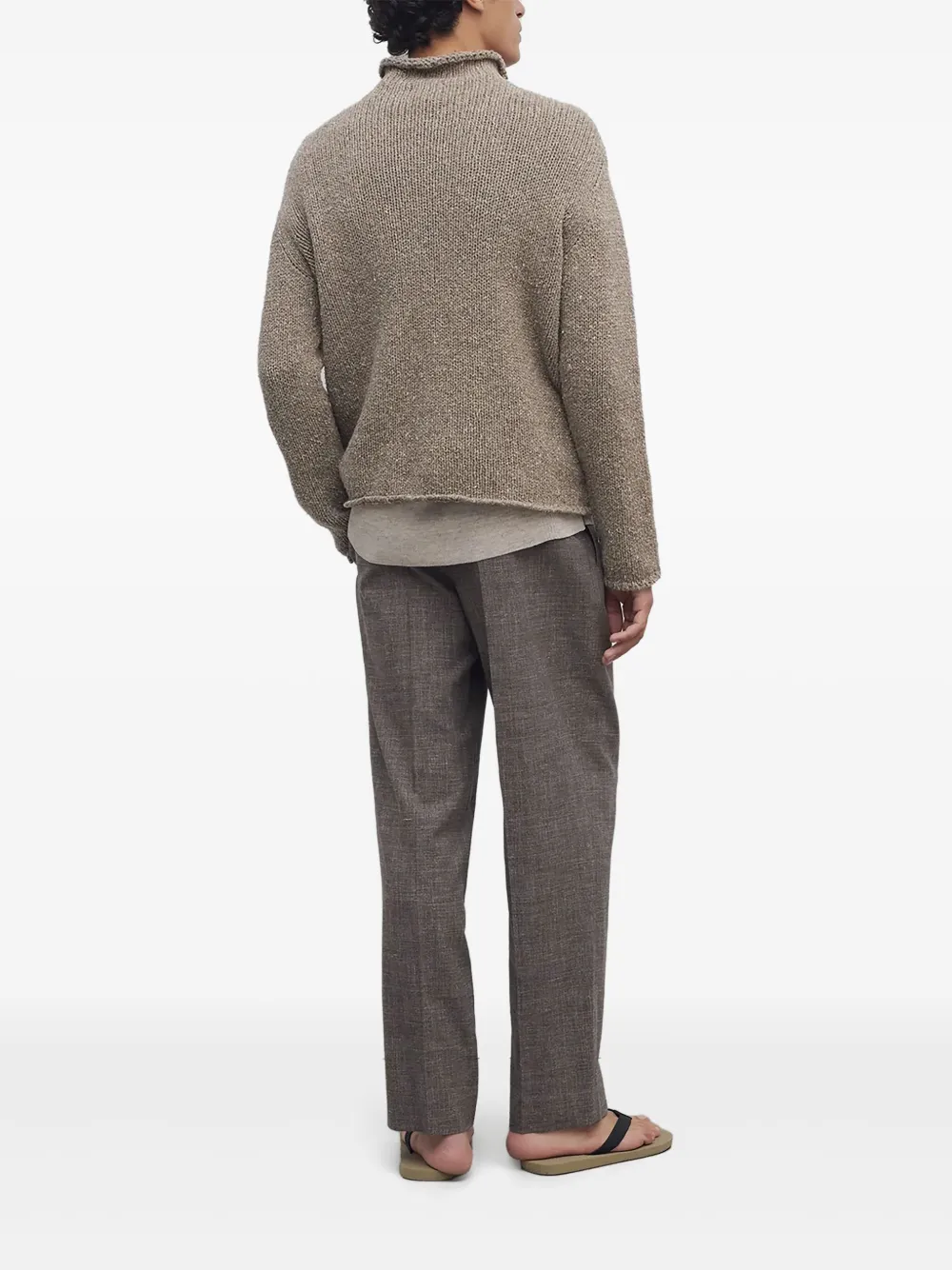 The Row Silas Silk & Linen Pants In 褐色