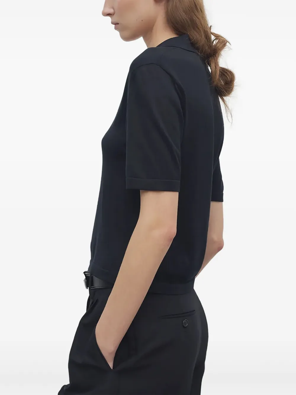 The Row Juliana poloshirt Zwart