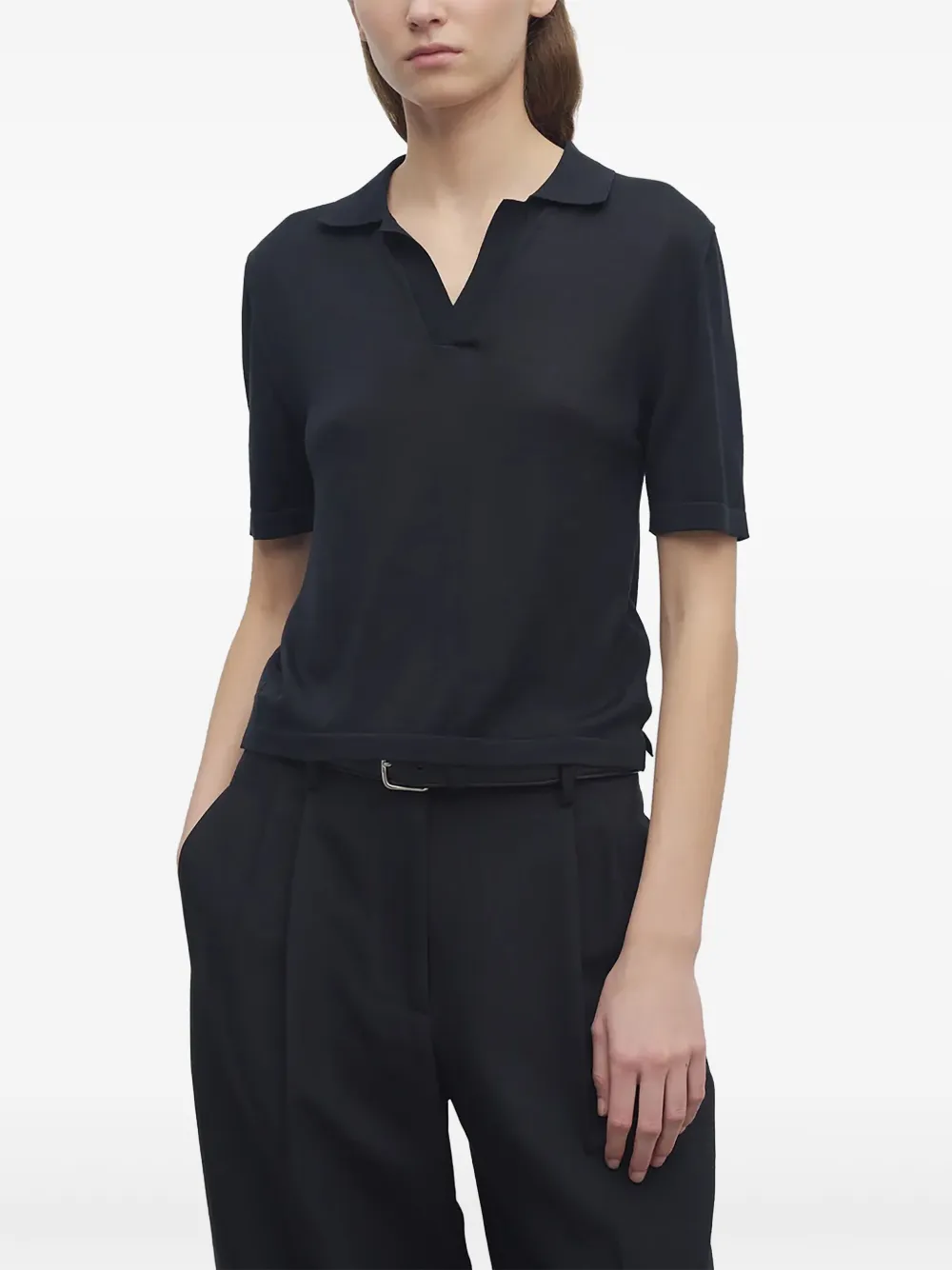 The Row Juliana poloshirt - Zwart