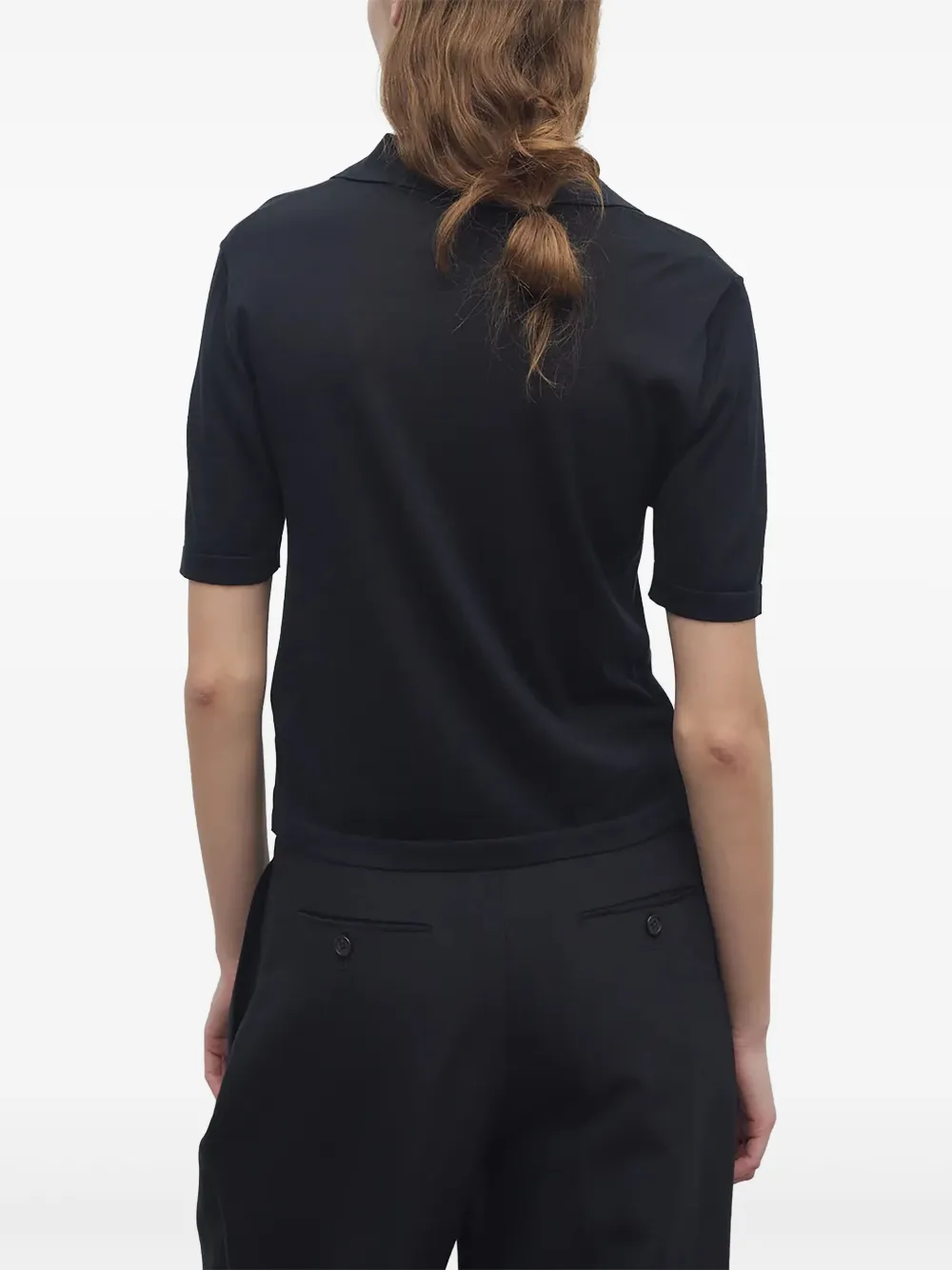 The Row Juliana poloshirt Zwart
