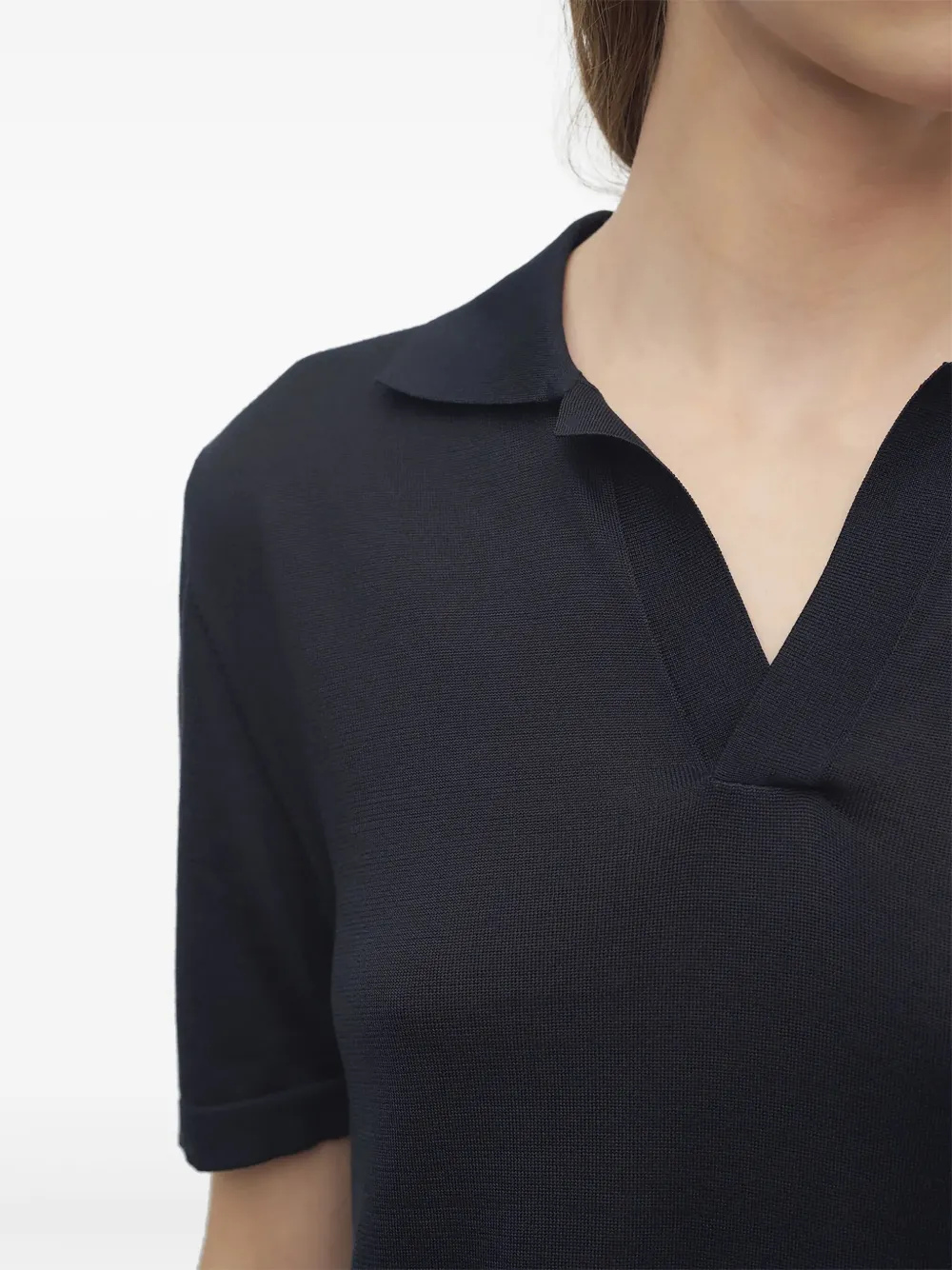 The Row Juliana poloshirt Zwart