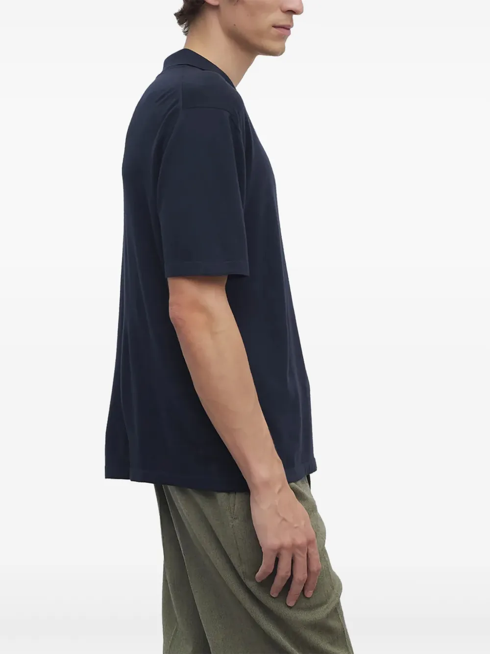 The Row Mauro Wool Polo Shirt In 蓝色