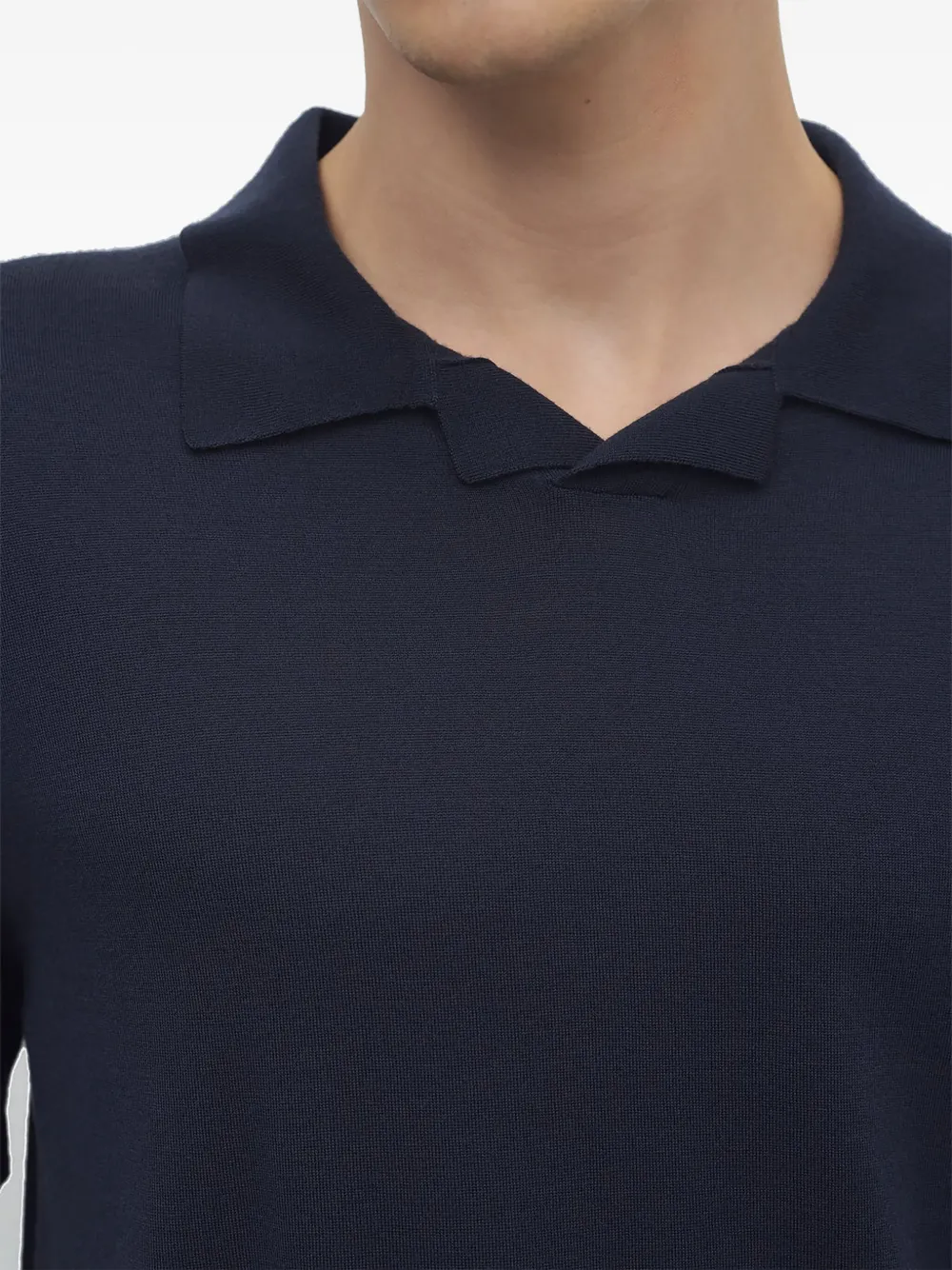 The Row Mauro Wool Polo Shirt In 蓝色