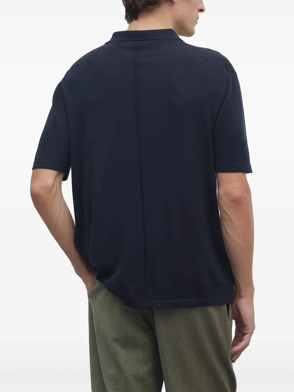 The Row Mauro Wool Polo Shirt In 蓝色