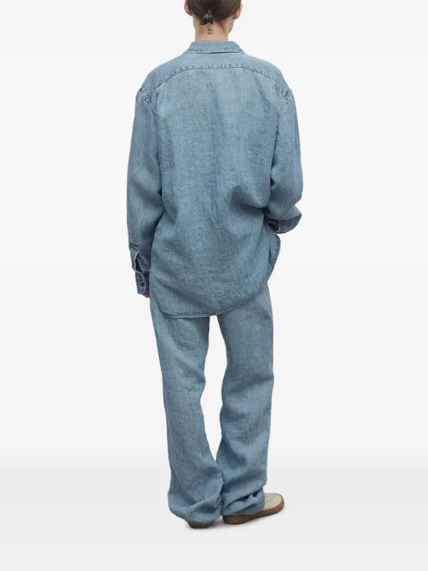【THE ROW】COTTON TARLEY JEANS Tarley Jean Blue in Linen – The Row