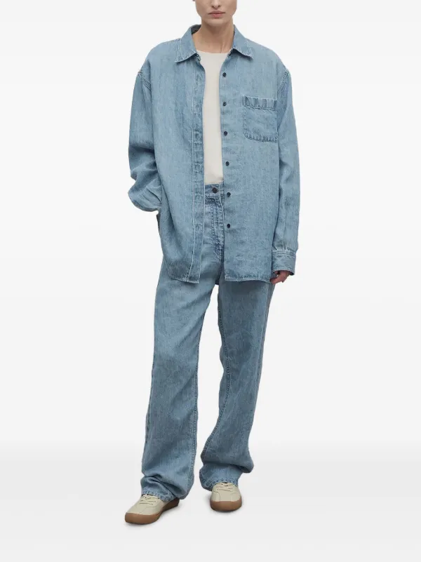 【THE ROW】COTTON TARLEY JEANS THE ROW Tarley high-rise straight-leg jeans | NET-A-PORTER