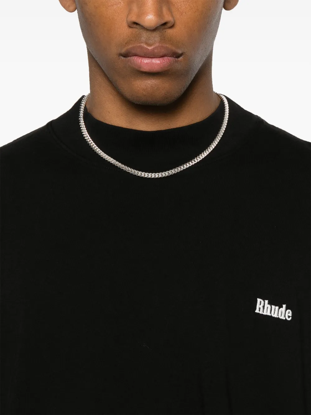 RHUDE T-shirt met geborduurd logo Zwart
