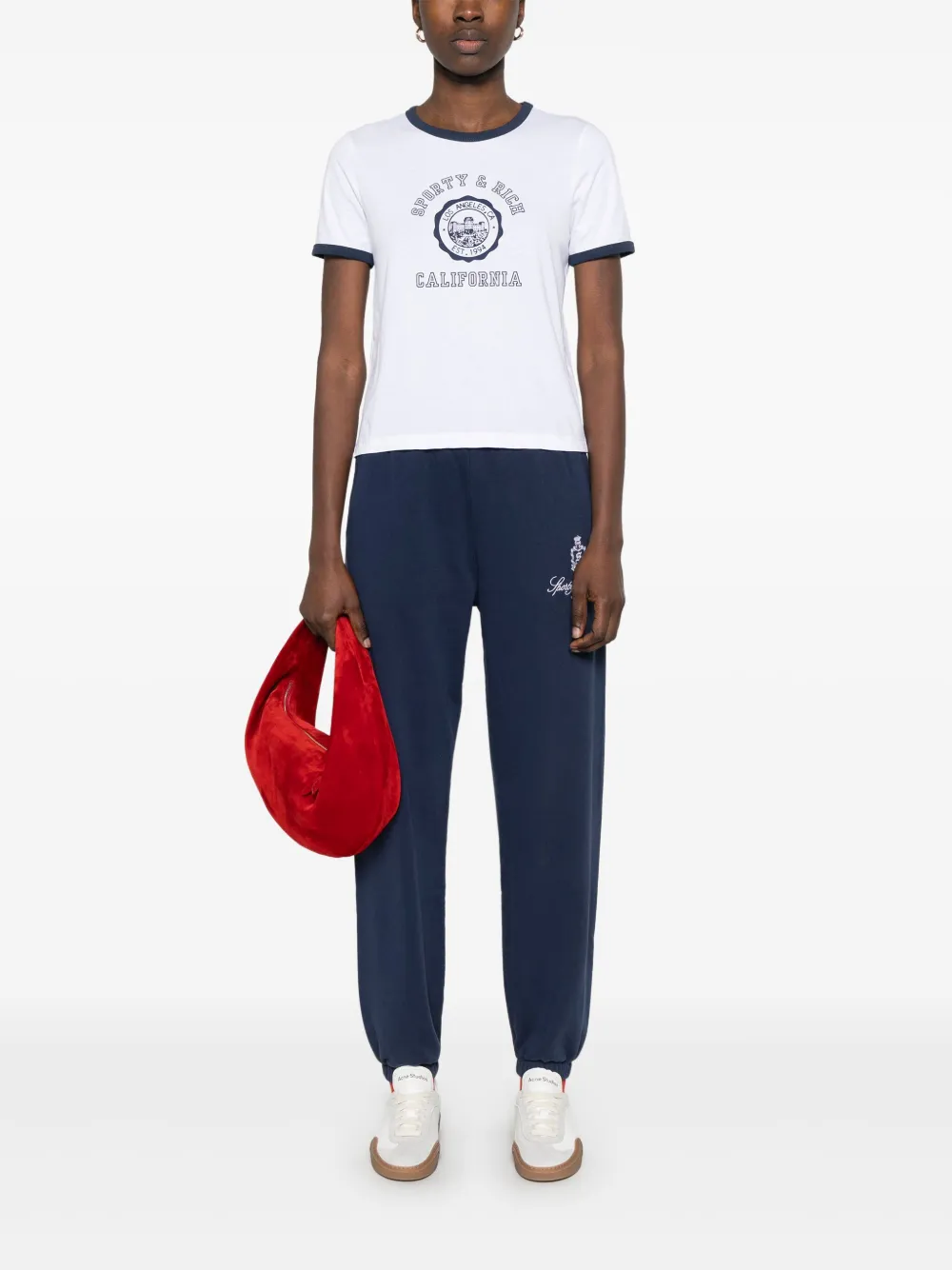 Sporty & Rich California Emblem T-shirt Wit