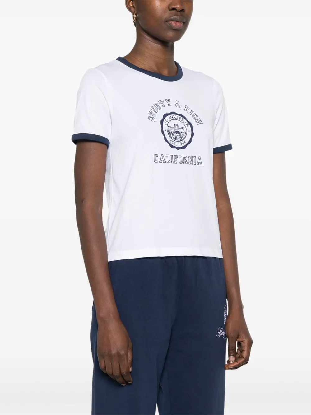 Sporty & Rich California Emblem T-shirt Wit