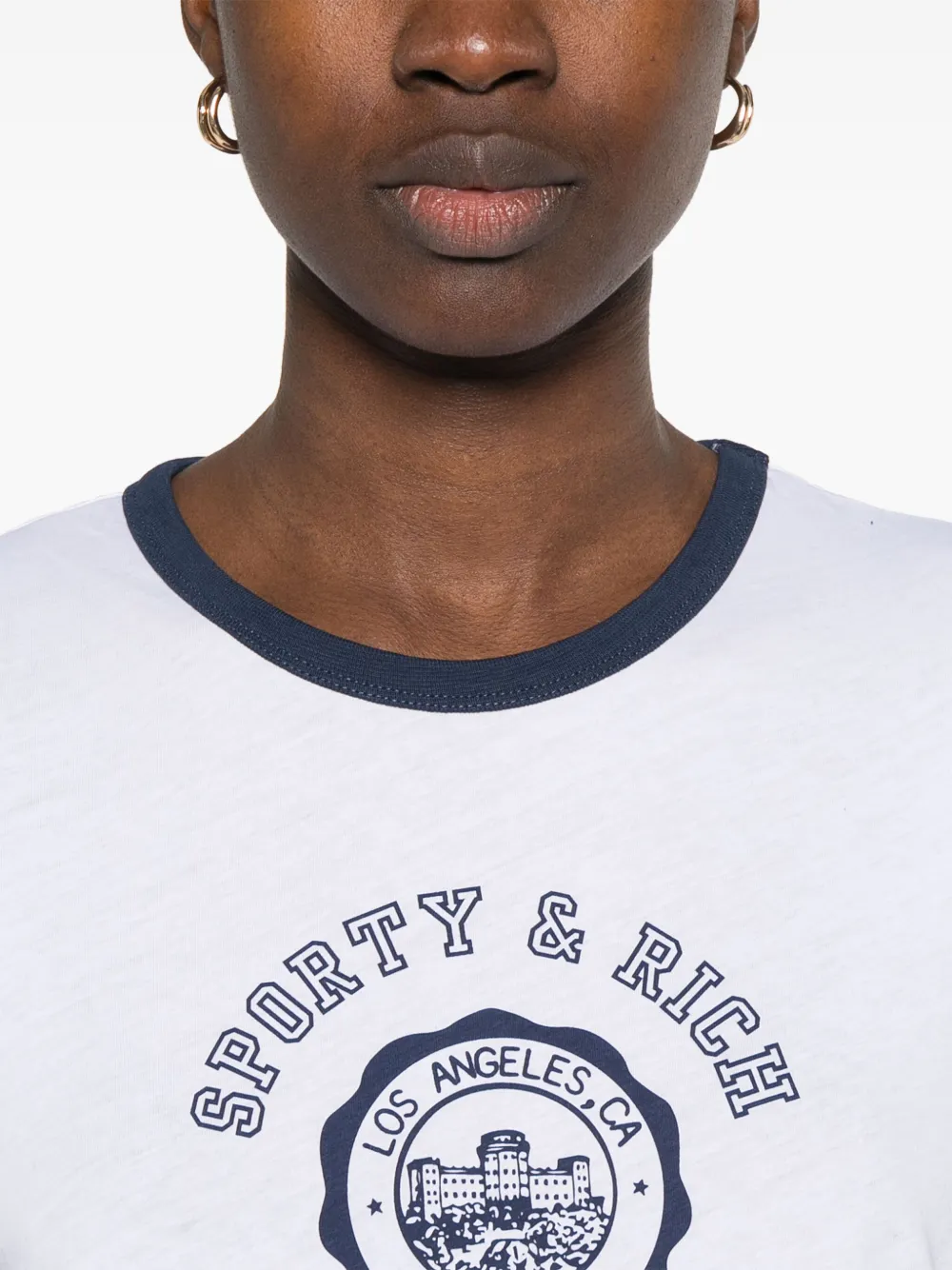 Sporty & Rich California Emblem T-shirt Wit
