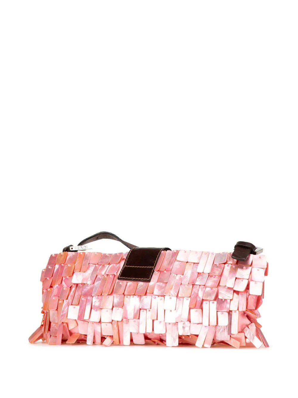 Fendi Pre-Owned 2000-2010 Satin Mother of Pearl shoulder bag - Roze