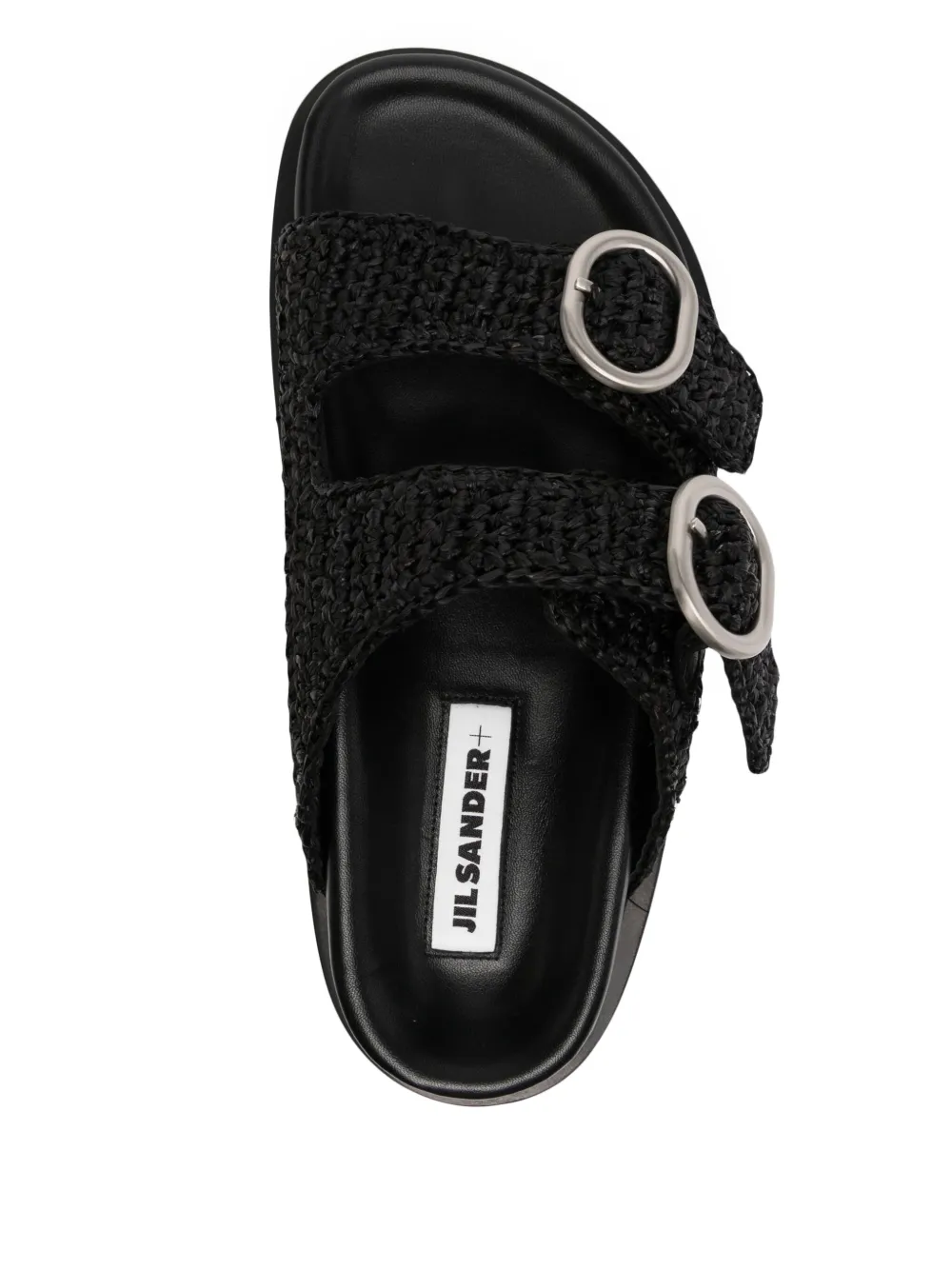 Jil Sander raffia sandals Black