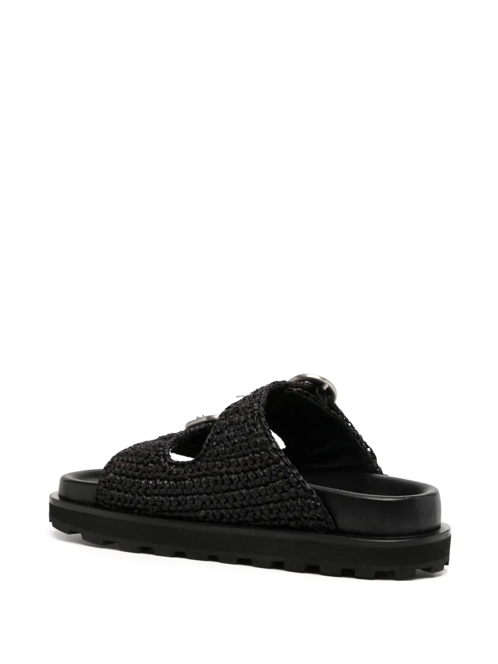 Jil Sander raffia sandals Black