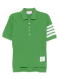 Thom Browne classic pique 4 bar short-sleeved polo top - Green
