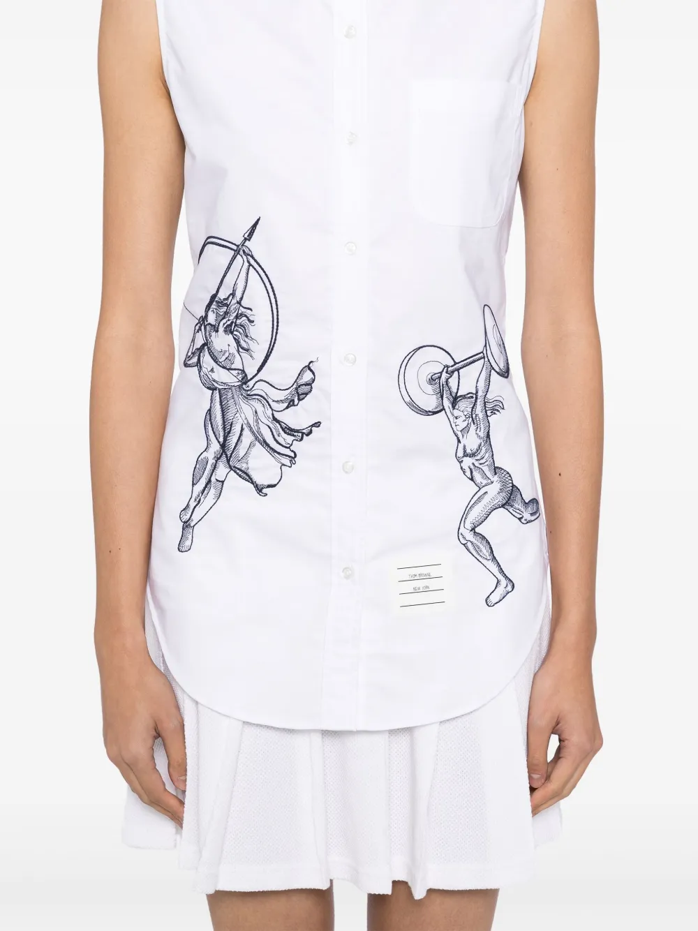Thom Browne Blouse met borduurwerk Wit