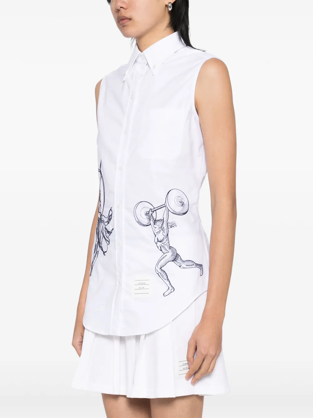 Thom Browne Blouse met borduurwerk Wit