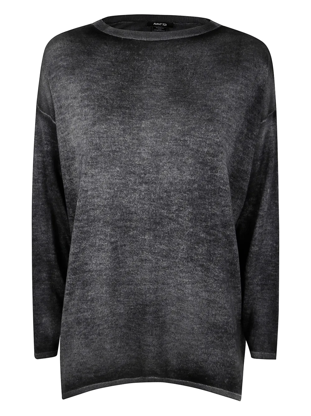 drop-shoulder knit sweater