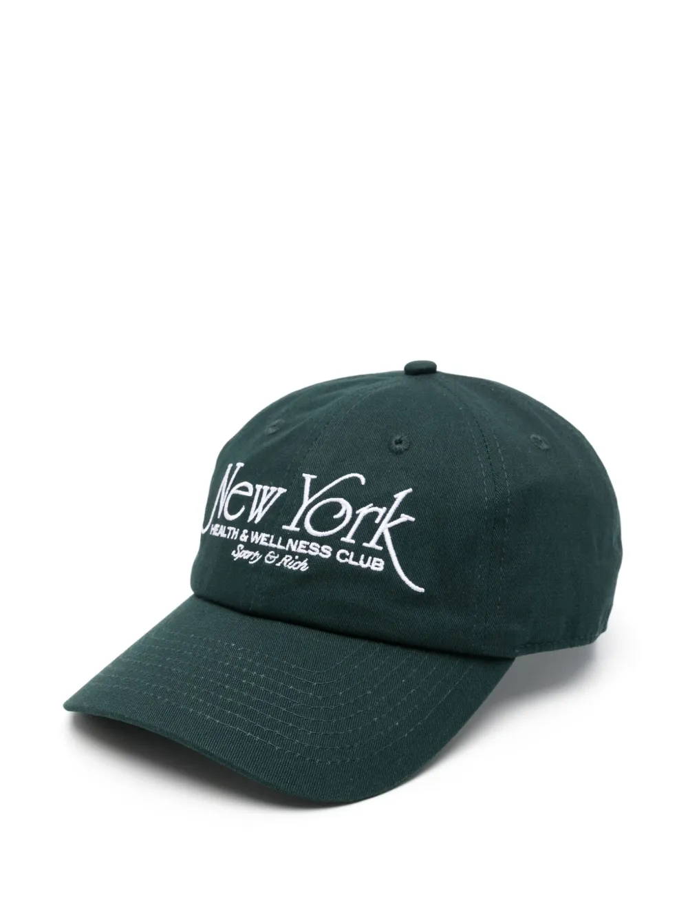 slogan-embroidered cap