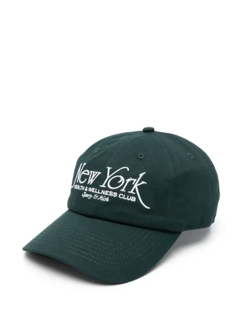 Sporty & Rich slogan-embroidered cap