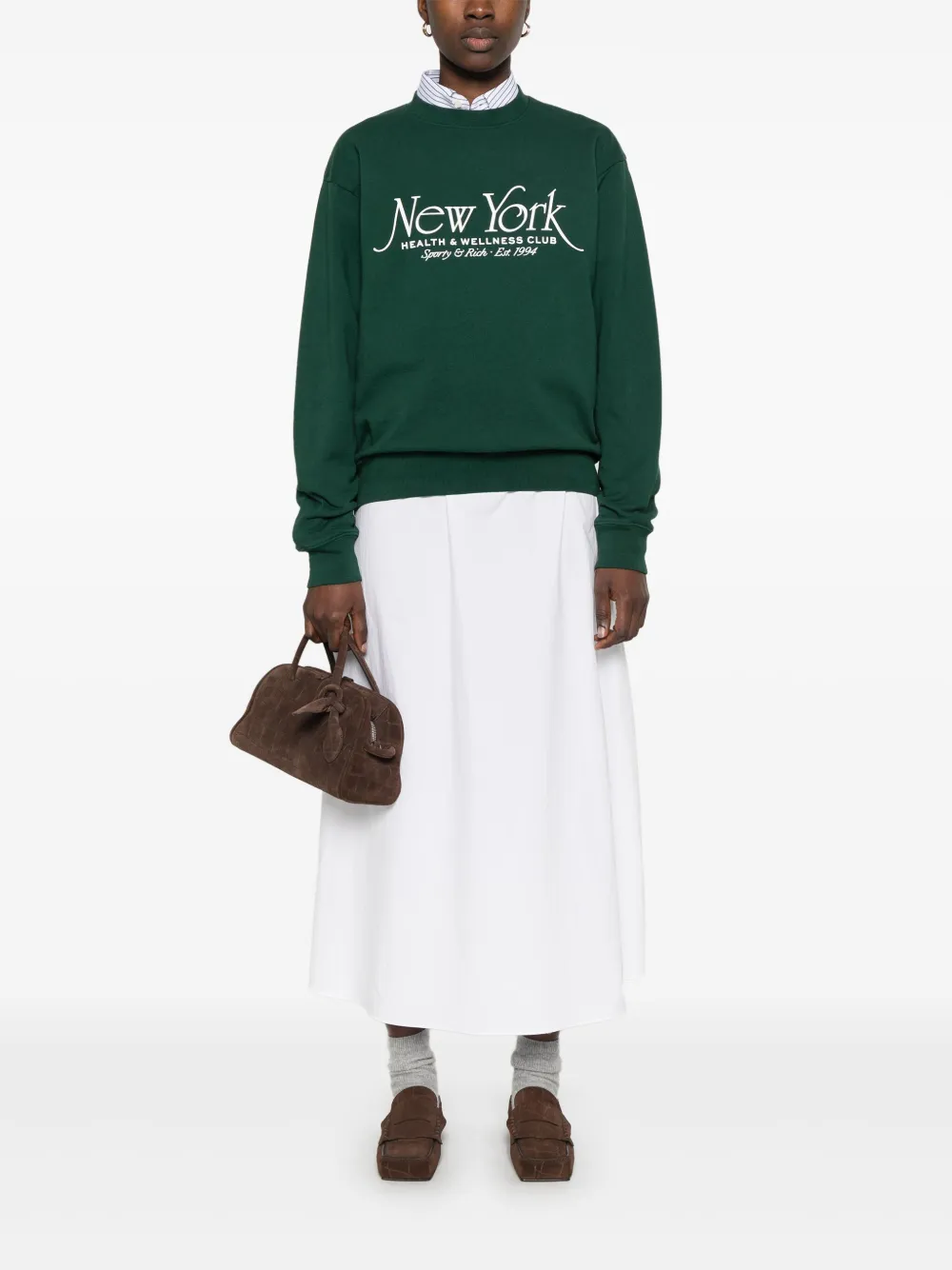 Sporty & Rich NY 94 sweater Groen