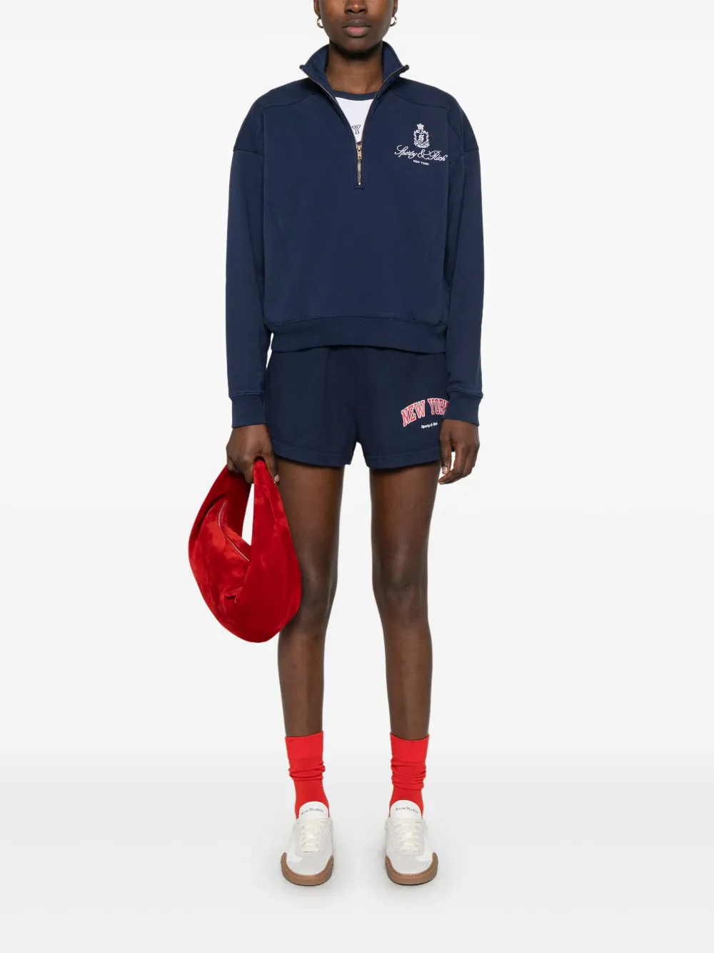 Sporty & Rich Shorts met print Blauw