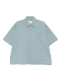 Bonsai contrast-stitching shirt - Blue