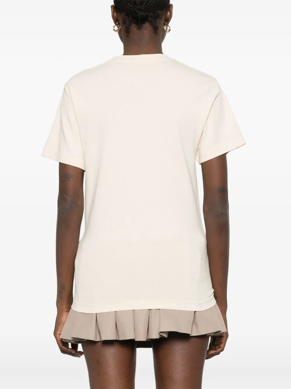 Sporty & Rich H&W Crest T-shirt Beige