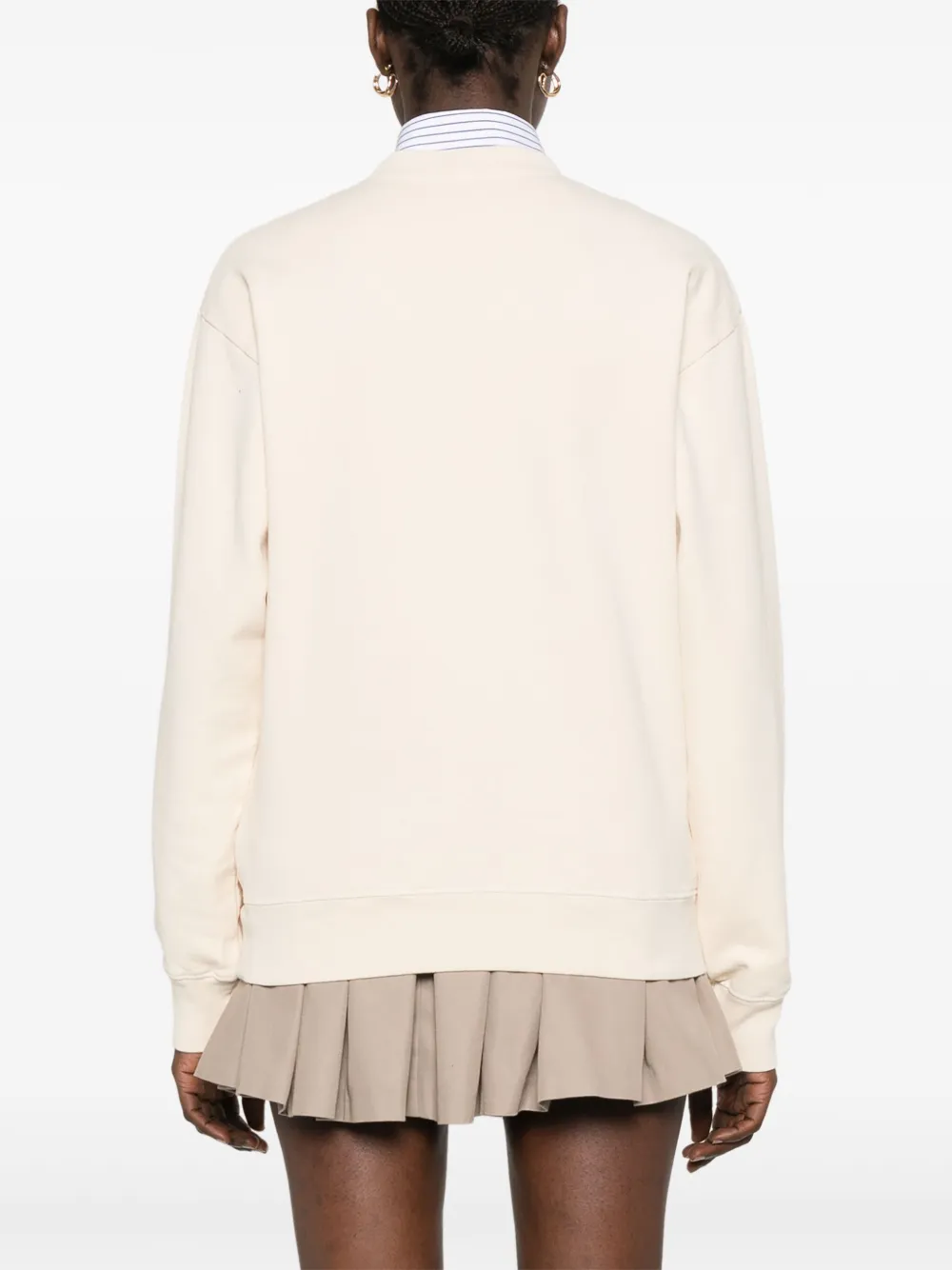 Sporty & Rich H&W sweater met wapenschild Beige