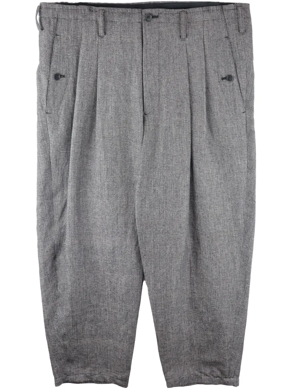 pleated-front trousers