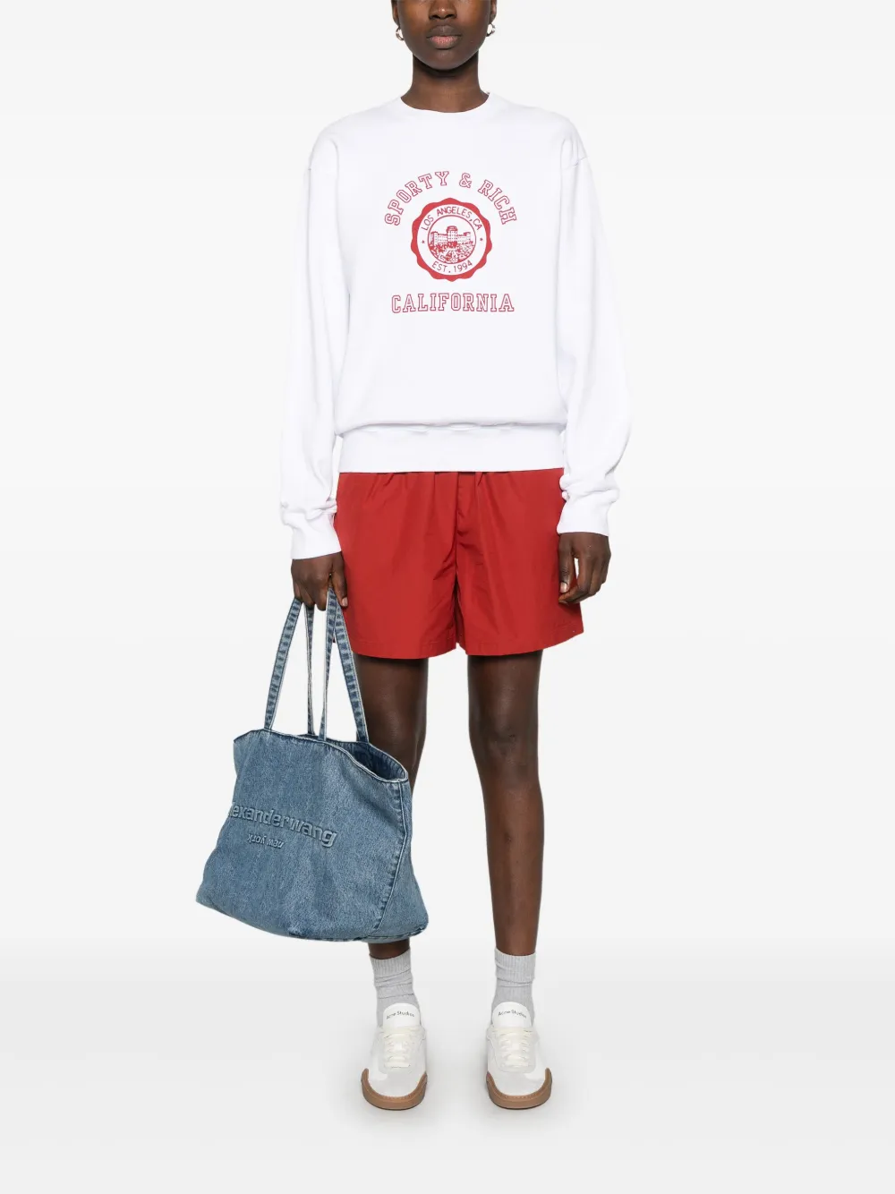 Sporty & Rich California Emblem sweater Wit