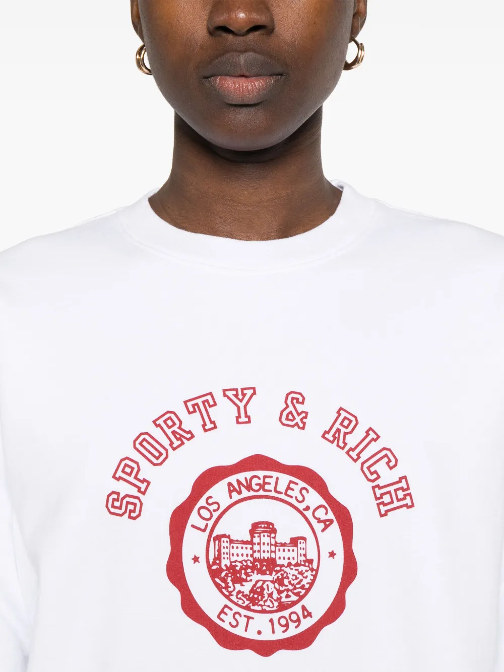 Sporty & Rich California Emblem sweater Wit