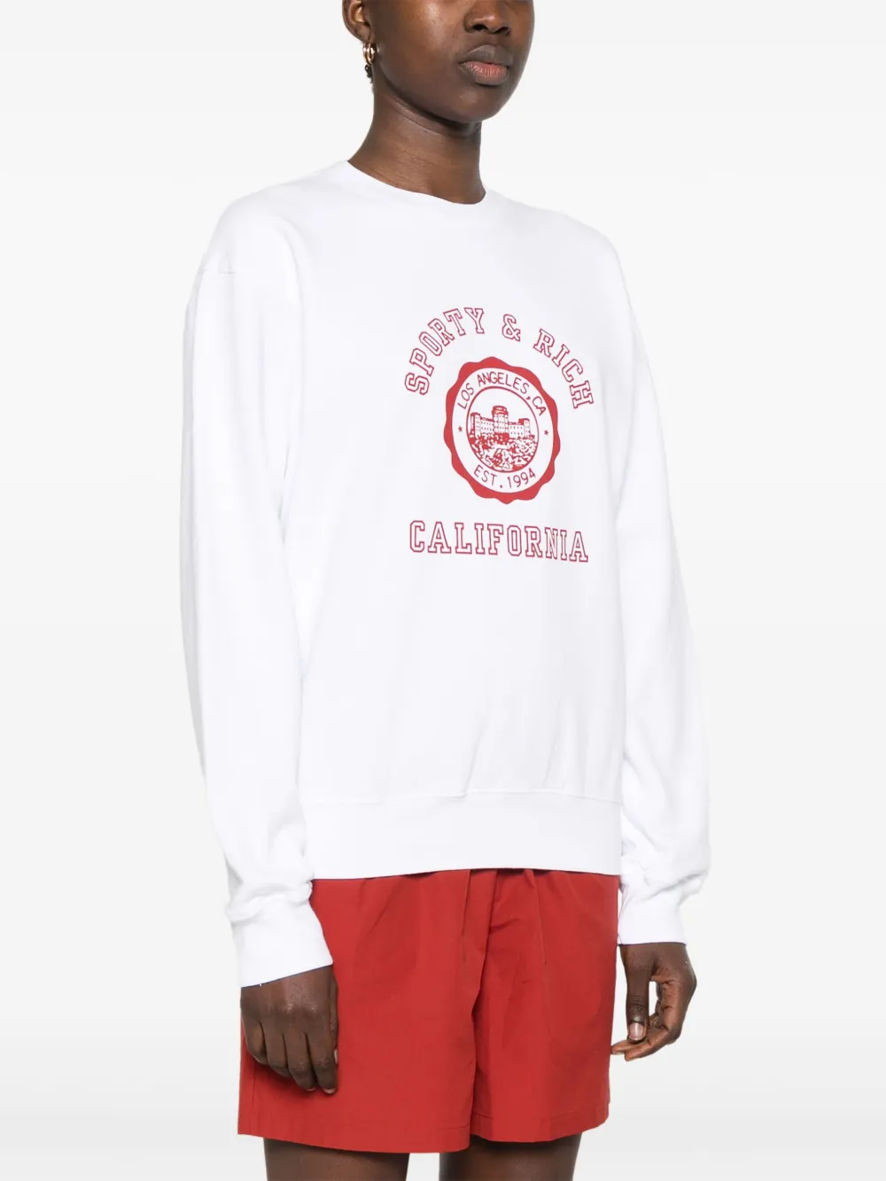 Sporty & Rich California Emblem sweater Wit